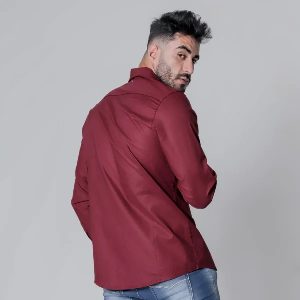 CAMISA M/L SOCIAL LISA BORDO - Image 2